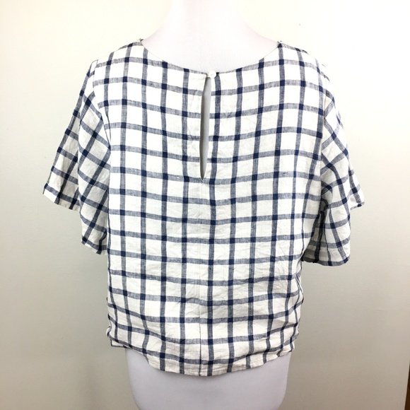 Anthropologie Moon River Sz L April blue white top - Picture 4 of 8